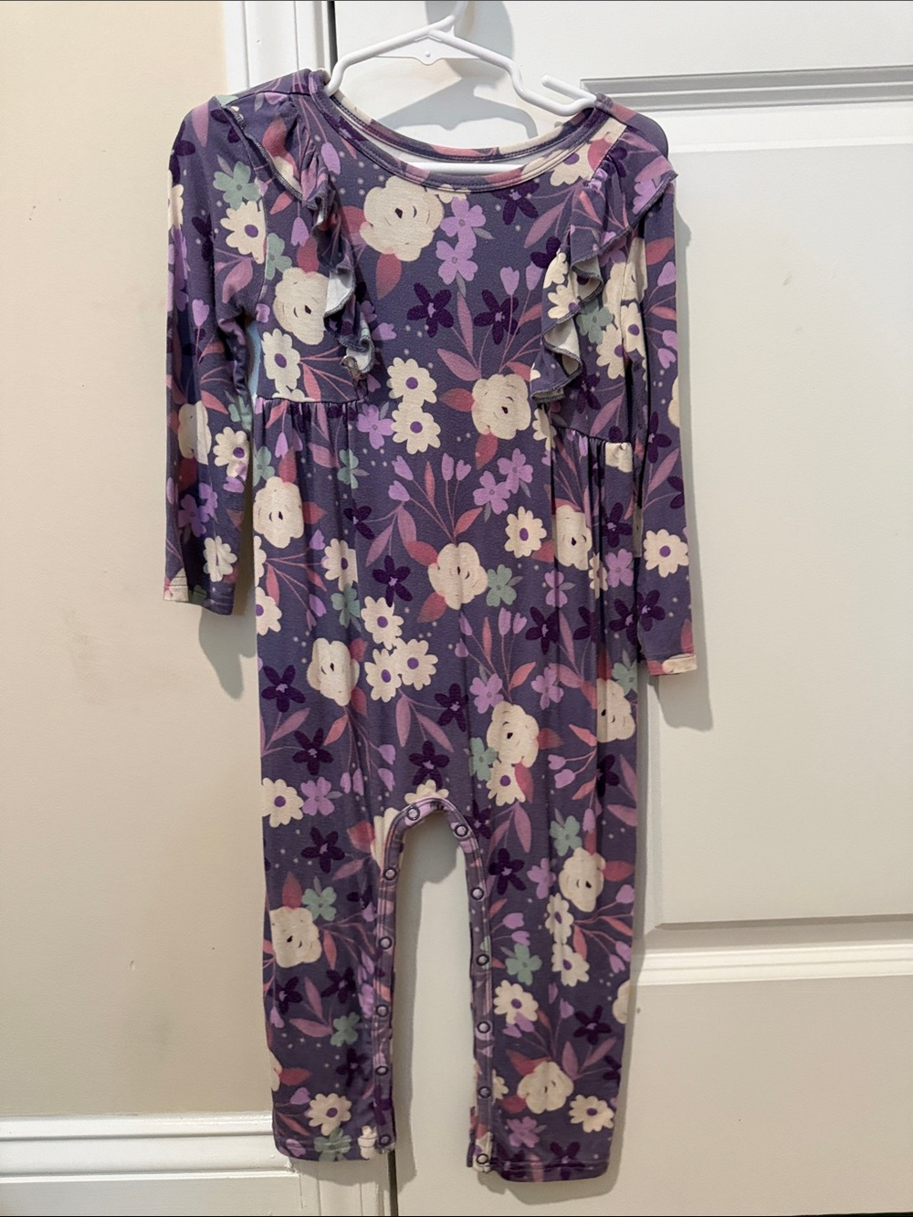 Little Sleepies Play 18-24m Purple Floral Ruffle Romper